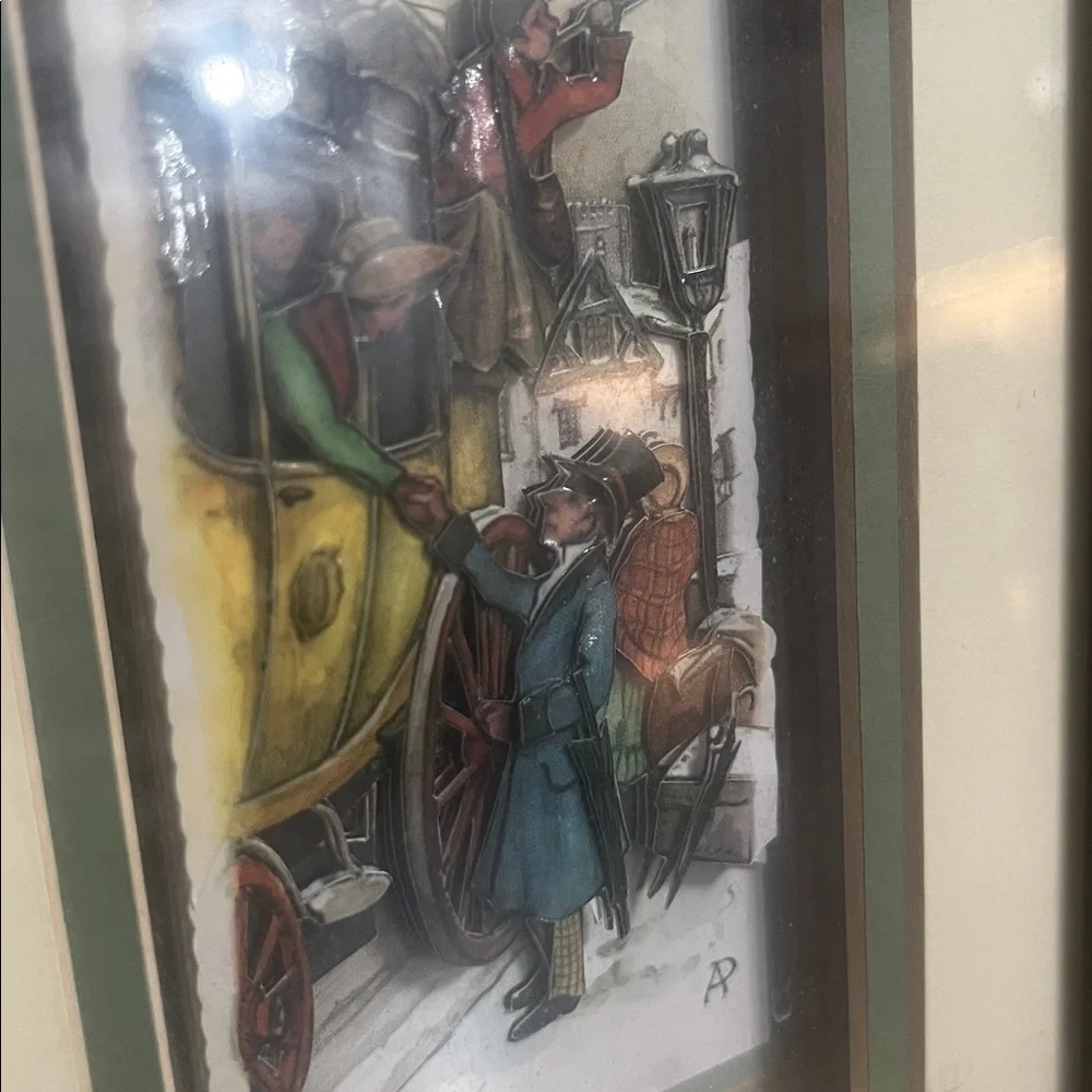 VINTAGE FRAMED ANTON PIECK Framed Vintage Dutch Art 3 D decoupage HOME DECOR
